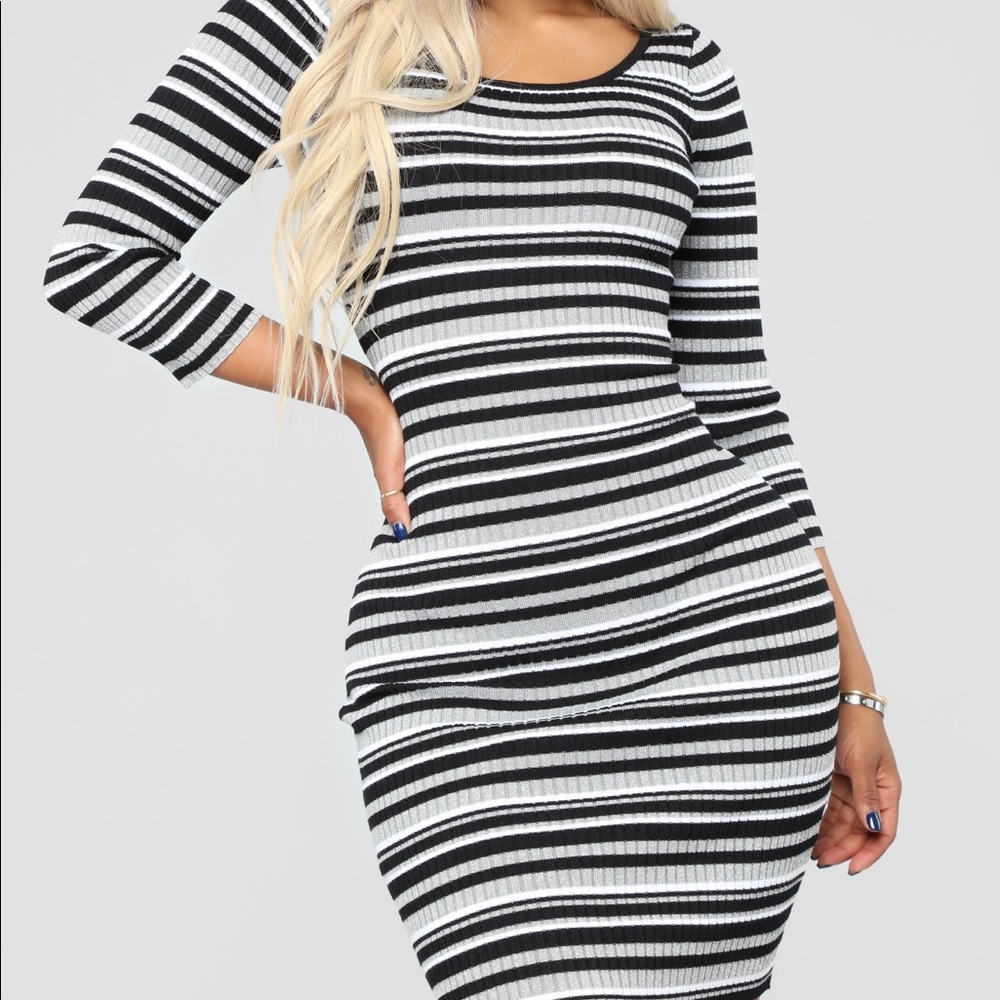 Striped mini dress